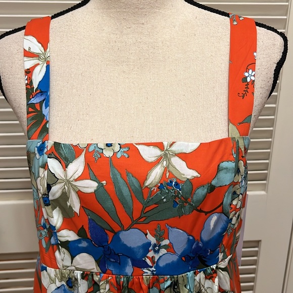 London Times Babydoll Tiered Maxi Dress in Original Blue - Picture 5 of 17